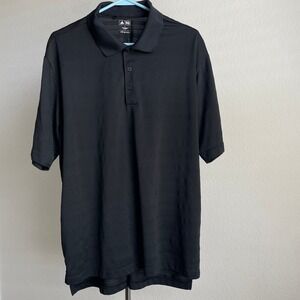 Adidas Golf Black Polo Shirt Men's Large Lightweight Performance